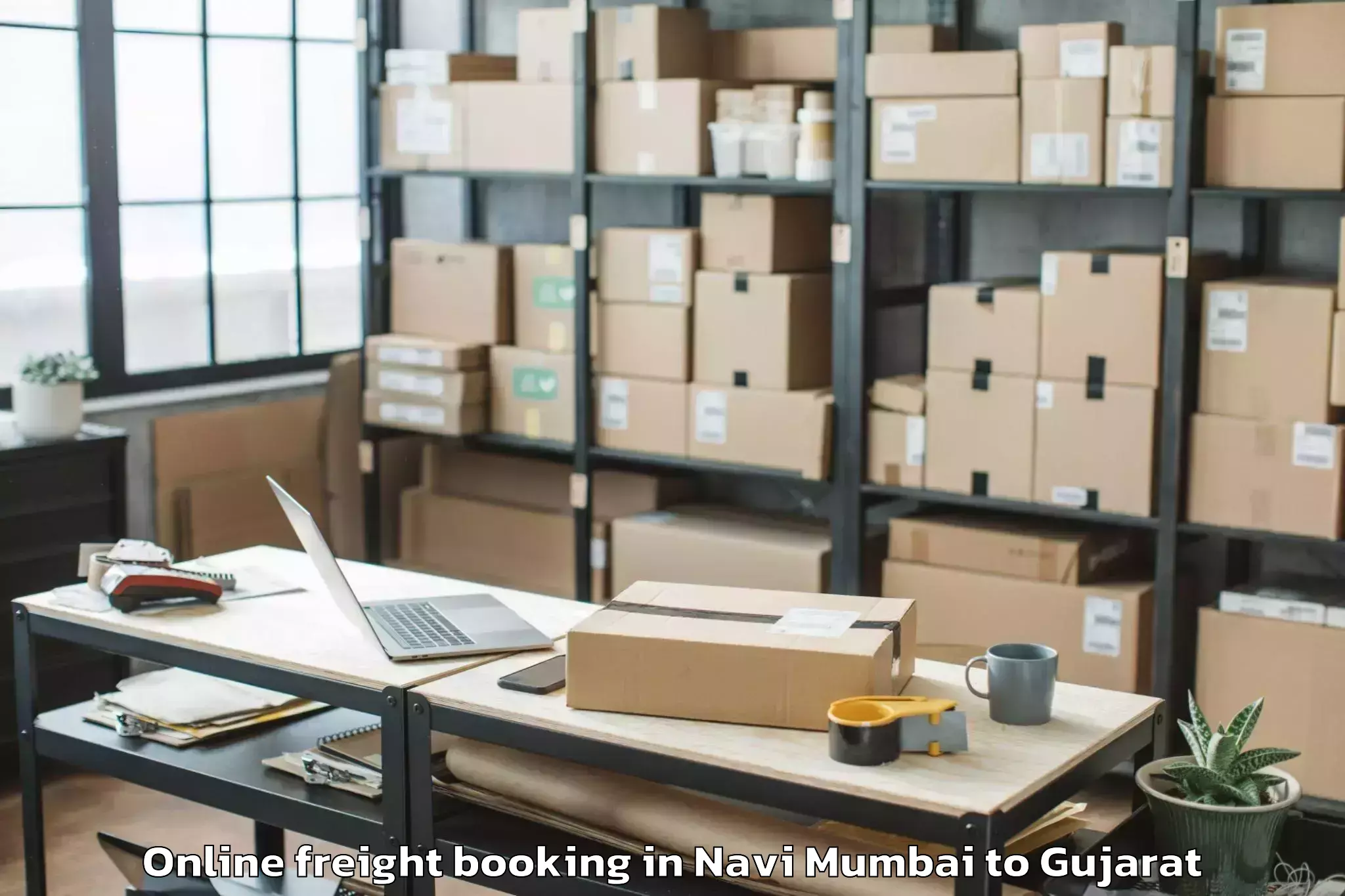 Efficient Navi Mumbai to Bardoli Online Freight Booking